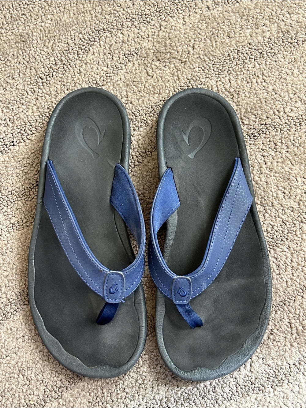 Olukai Women's Blue & Black Ohana Flip Flop Sandal Size 7